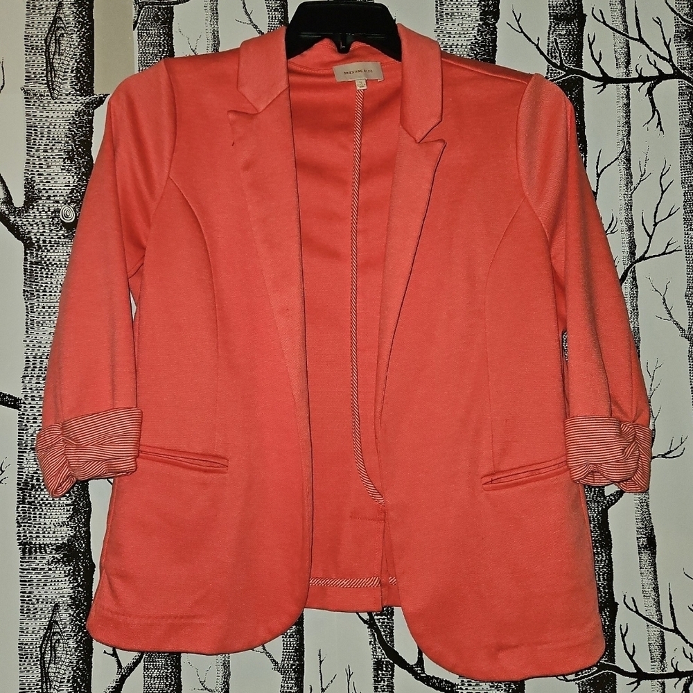 Skies Are Blue Vibrant Coral Blazer